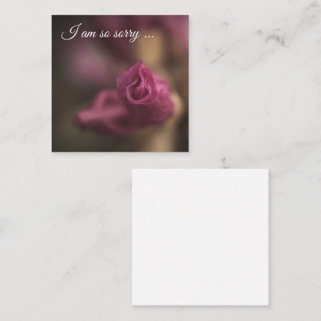 I'm So Sorry Condolences  Card (Front/Back)