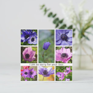 Im So Sorry For Your Loss Anemone Photo Montage Save The Date
