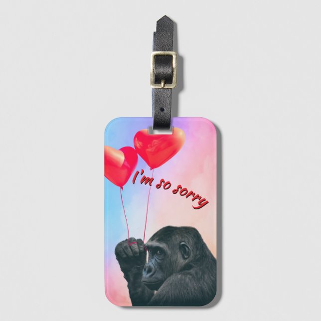 "I'm so sorry" Luggage Tag (Front Vertical)