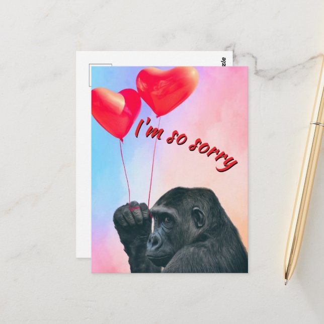 "I'm so sorry" Postcard (Front/Back In Situ)