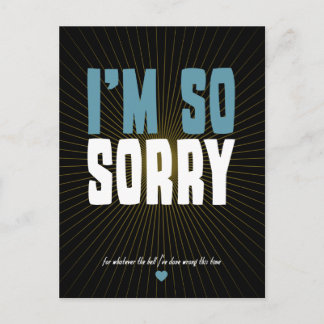 I'm So Sorry Postcard