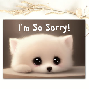 I'm So Sorry Sad Big Eyes Cute Foxy Face Card