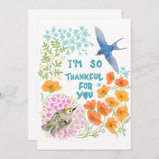 I'm so thankful for you thank you card