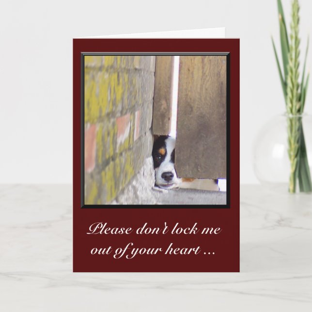 I'm Sorry Card--Don't Lock Me Out Card (Front)