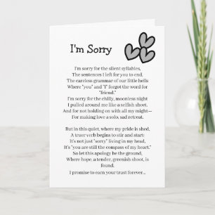 I'm Sorry Forgive Me Card