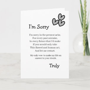 I'm Sorry Forgive Me Card