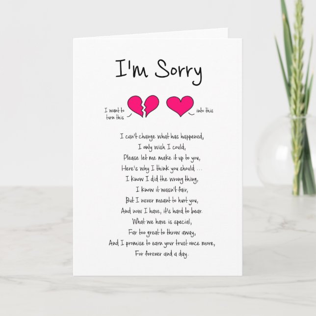 I'm Sorry / Forgive Me Card (Front)