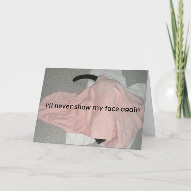 I'm Sorry Hiding in Shame Card (Front)