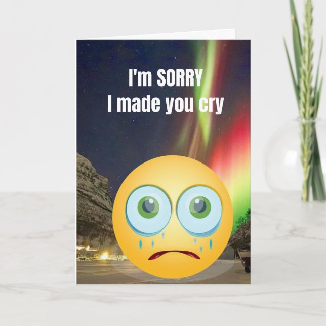 I'm sorry I made you cry. Card (Front)