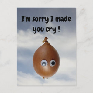 I'm sorry I made you cry! postcard