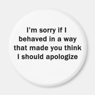 I'm Sorry If I Behaved in a Way Magnet