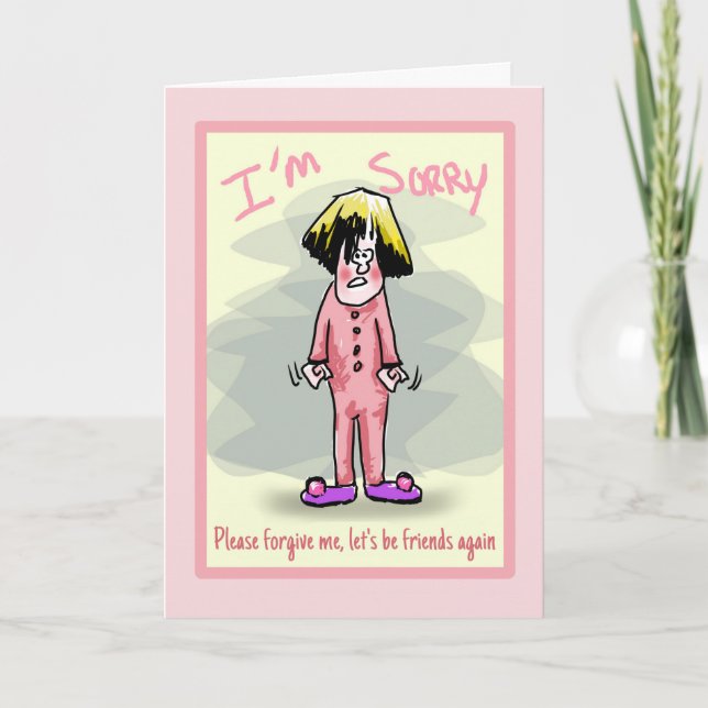 I'm sorry please forgive me, let's be friends card (Front)