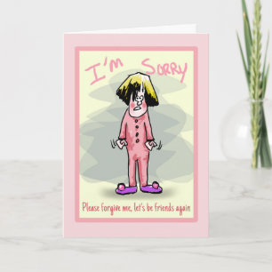 I'm sorry please forgive me, let's be friends card