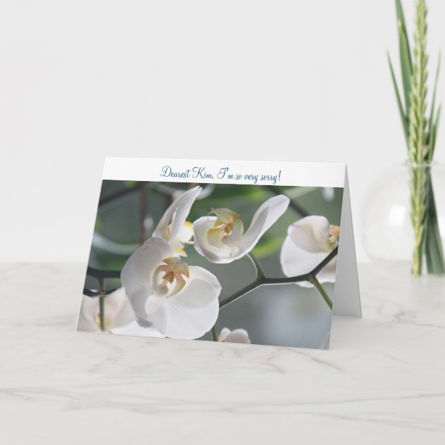 I'm Sorry, Please Forgive Me - Orchids, Apology Card (Front)