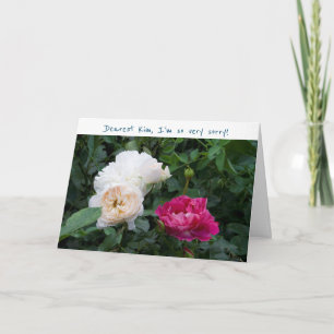 I'm Sorry Please Forgive Me Roses Elegant Apology Card