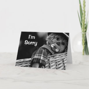I'm Sorry Sad Face Please Forgive Me Card