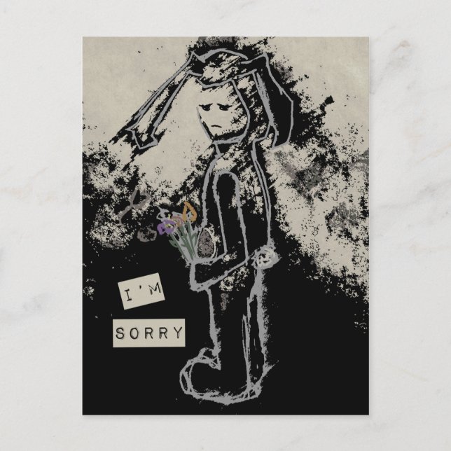 i'm sorry sinibunny postcard (Front)