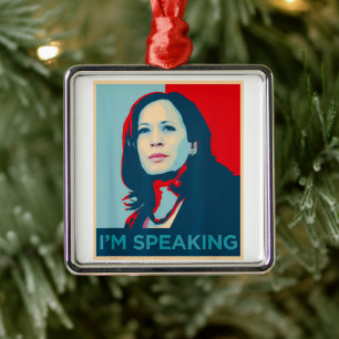 I'm Speaking Kamala Harris Metal Ornament