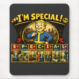 I'm Special Fallout Inspired Stats Mousepad