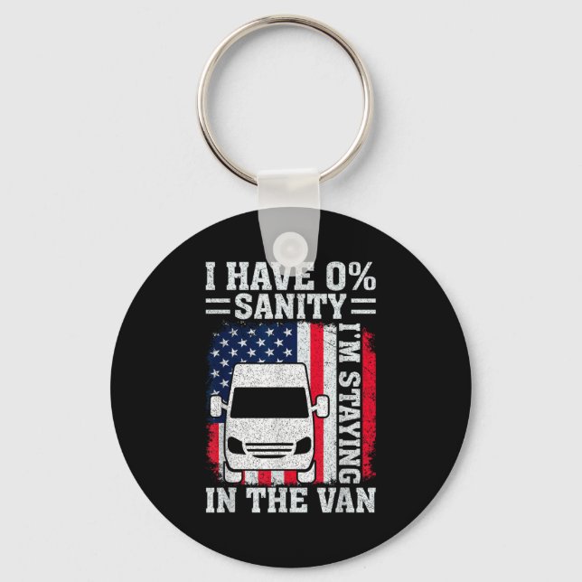 I'm Staying In Tha Van Phasmophobia Funny Man Wome Key Ring (Front)