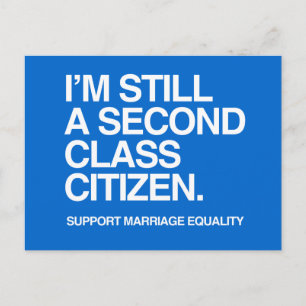 I'M STILL A SECOND CLASS CITIZEN -.png Postcard