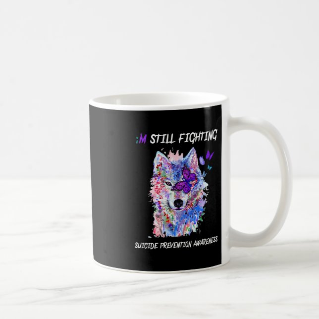 I'm Still Fighting Semicolon Wings Suicide Prevent Coffee Mug (Right)
