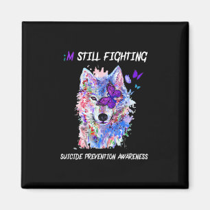 I'm Still Fighting Semicolon Wings Suicide Prevent Magnet