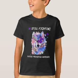 I'm Still Fighting Semicolon Wings Suicide Prevent T-Shirt