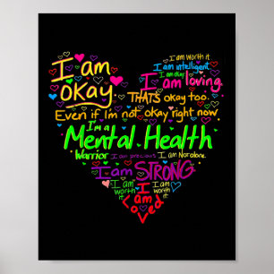 I'm Strong I'm Okay Fun Mental Health Awareness Poster