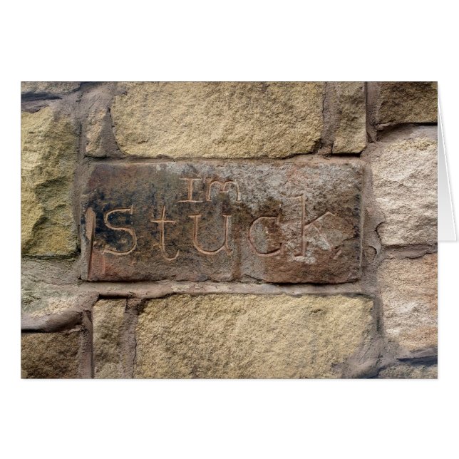 "I'm Stuck" another brick in the wall (Front Horizontal)