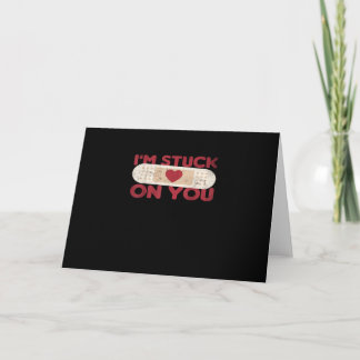 Im Stuck On You Funny Band Aid Nurse Gift Playful Card