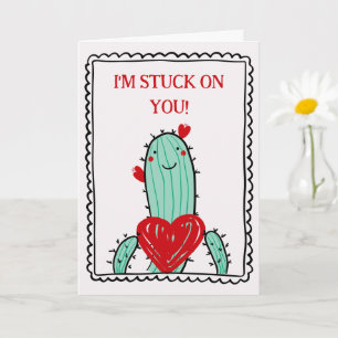 I'm Stuck On You Funny Kids Valentine's Day Card