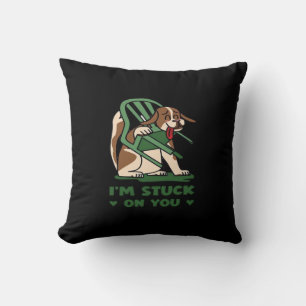 Im Stuck On You Funny Valentines Day Playful Desig Cushion