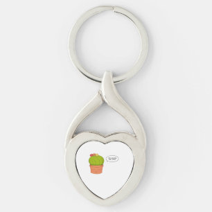 Im Stuck On You Happy Cactus Playful Design  Key Ring
