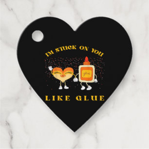 Im Stuck On You Like Glue Funny Heart Design Favour Tags