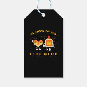 Im Stuck On You Like Glue Funny Heart Design Gift Tags