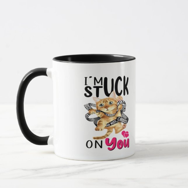 Im Stuck On You Simple Romantic Design  Mug (Left)