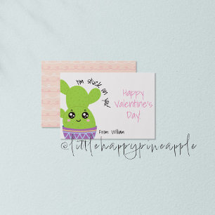 I'm stuck on you valentine's day card