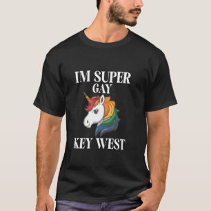 I'm Super Gay Key West LGBTQ Unicorn Rainbow Gay P T-Shirt