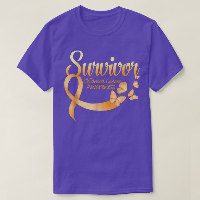 I'm Survivor Butterfly Childhood Cancer Awareness  T-Shirt (Design Front)