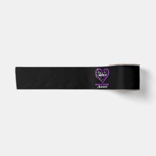 I'm Survivor Domestic Violence Awareness Purple Satin Ribbon