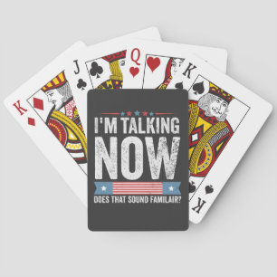 I'm Talking Now Trump Kamala President Debate  Playing Cards