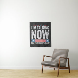 I'm Talking Now Trump Kamala President Debate Tapestry