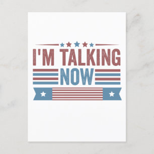 I'm Talking Now Trump Kamala Presidential Debate Postcard