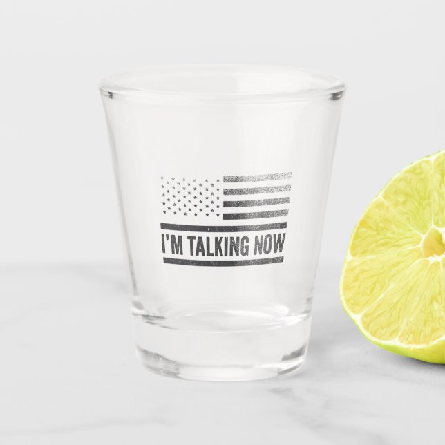 I'm Talking Now Trump Kamala Presidential Debate  Shot Glass (Front)