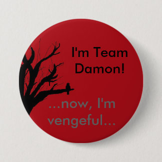 I'm Team Damon Vengeful Crow 7.5 Cm Round Badge