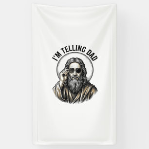 I'm Telling Dad Vintage Engraving Funny Shirt Banner