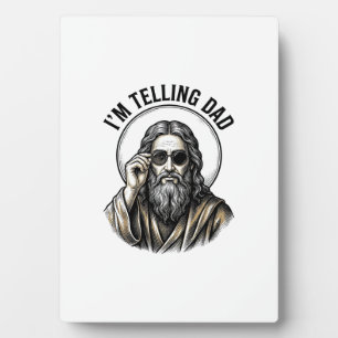 I'm Telling Dad Vintage Engraving Funny Shirt Plaque