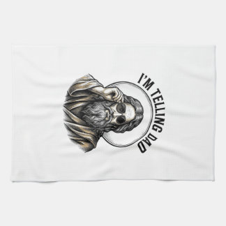 I'm Telling Dad Vintage Engraving Funny Shirt Tea Towel