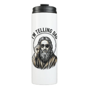 I'm Telling Dad Vintage Engraving Funny Shirt Thermal Tumbler